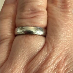 Plat Clad Sterling Silver Band Ring - Classic Minimalist